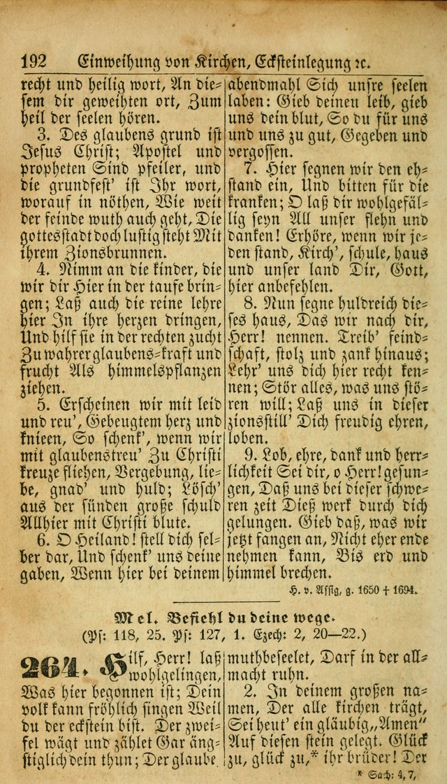Deutsches Gesangbuch für die Evangelisch-Luterische Kirche in den Vereinigten Staaten: herausgegeben mit kirchlicher Genehmigung  page 192