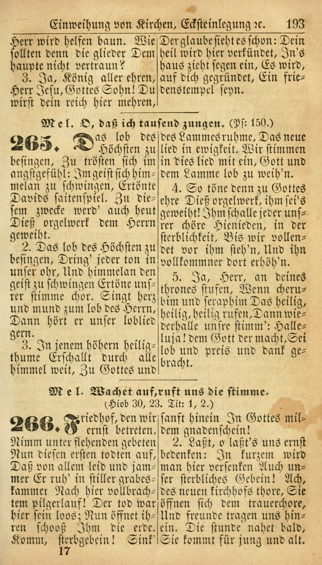 Deutsches Gesangbuch für die Evangelisch-Luterische Kirche in den Vereinigten Staaten: herausgegeben mit kirchlicher Genehmigung  page 193