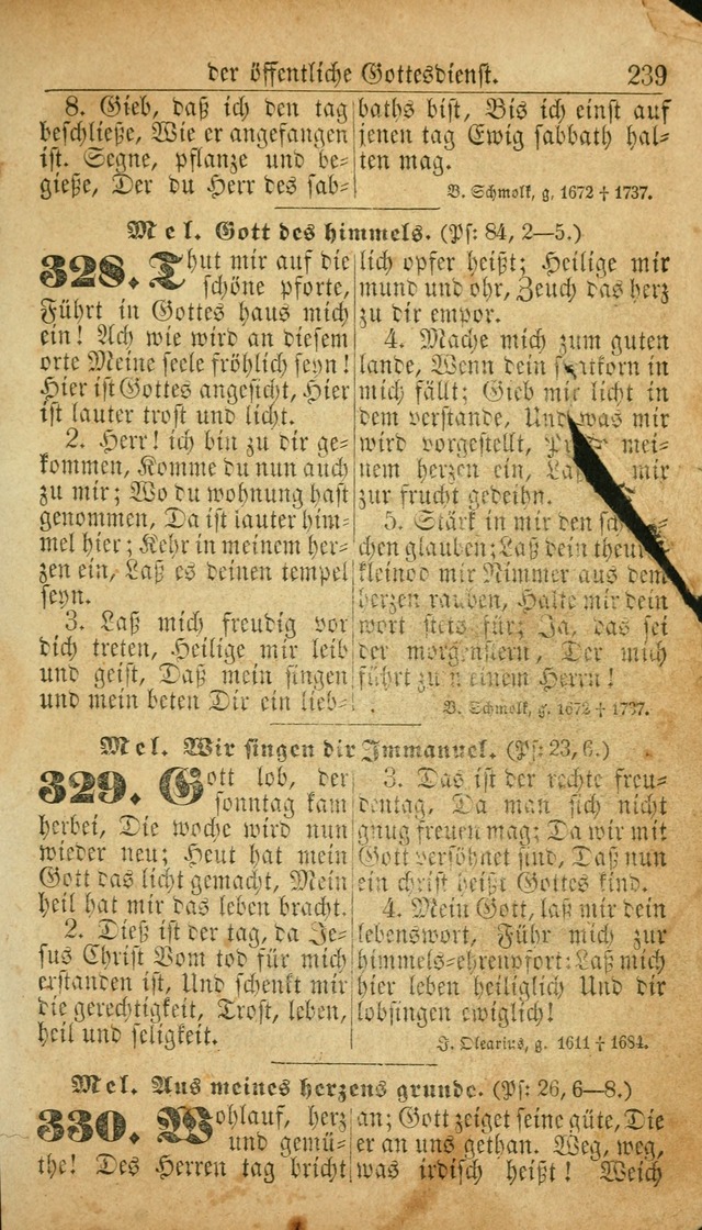 Deutsches Gesangbuch für die Evangelisch-Luterische Kirche in den Vereinigten Staaten: herausgegeben mit kirchlicher Genehmigung  page 239