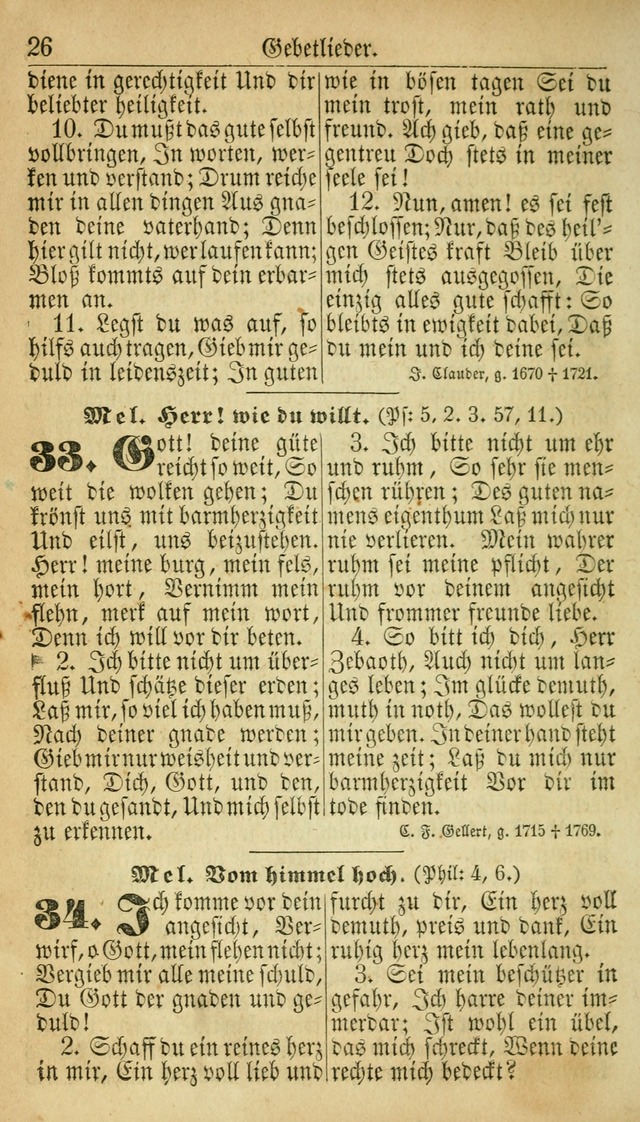 Deutsches Gesangbuch für die Evangelisch-Luterische Kirche in den Vereinigten Staaten: herausgegeben mit kirchlicher Genehmigung  page 26