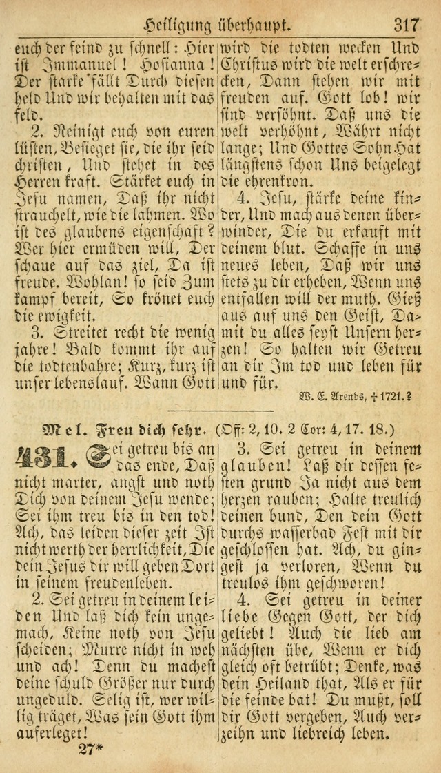 Deutsches Gesangbuch für die Evangelisch-Luterische Kirche in den Vereinigten Staaten: herausgegeben mit kirchlicher Genehmigung  page 317