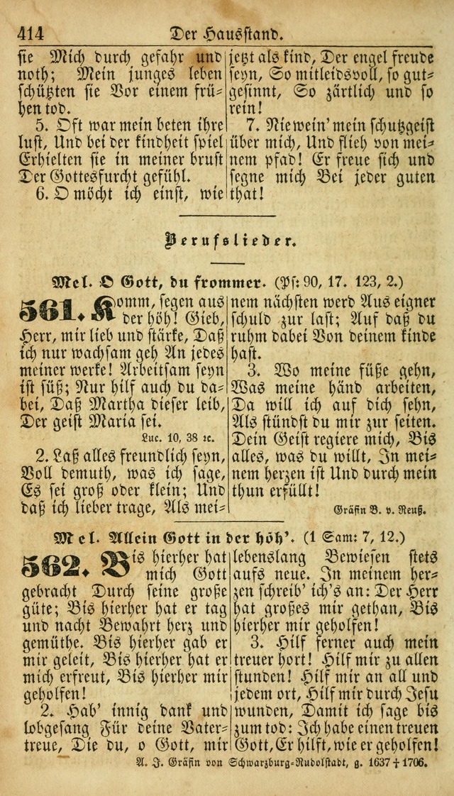 Deutsches Gesangbuch für die Evangelisch-Luterische Kirche in den Vereinigten Staaten: herausgegeben mit kirchlicher Genehmigung  page 414
