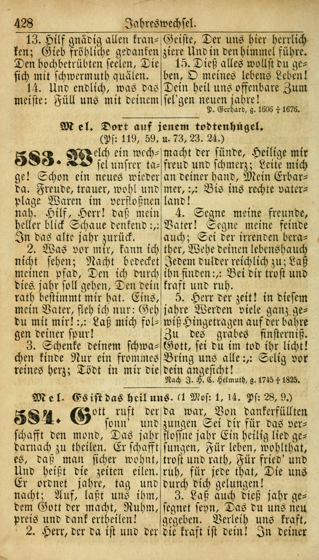 Deutsches Gesangbuch für die Evangelisch-Luterische Kirche in den Vereinigten Staaten: herausgegeben mit kirchlicher Genehmigung  page 428