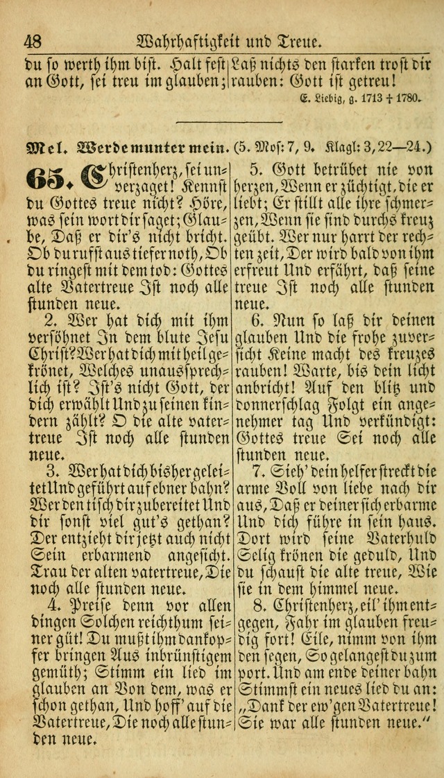 Deutsches Gesangbuch für die Evangelisch-Luterische Kirche in den Vereinigten Staaten: herausgegeben mit kirchlicher Genehmigung  page 48
