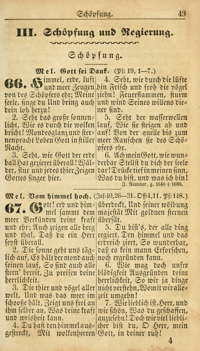 Deutsches Gesangbuch für die Evangelisch-Luterische Kirche in den Vereinigten Staaten: herausgegeben mit kirchlicher Genehmigung  page 49