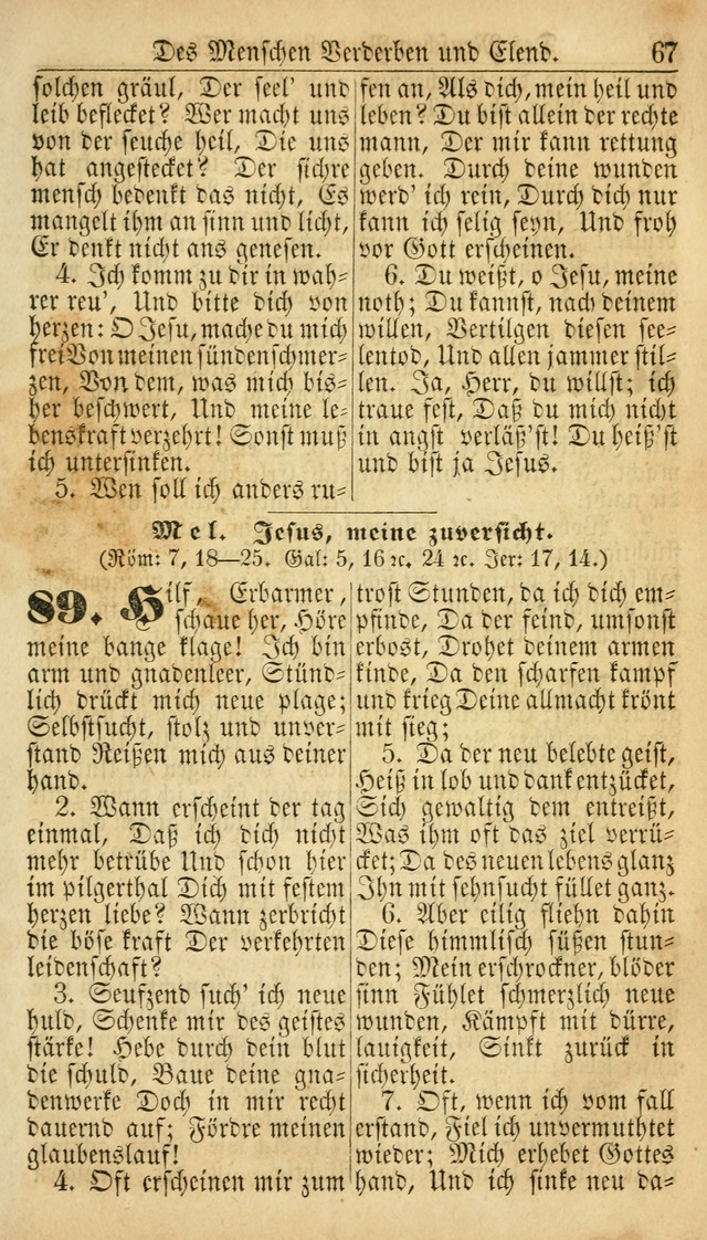 Deutsches Gesangbuch für die Evangelisch-Luterische Kirche in den Vereinigten Staaten: herausgegeben mit kirchlicher Genehmigung  page 67