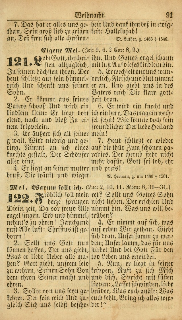 Deutsches Gesangbuch für die Evangelisch-Luterische Kirche in den Vereinigten Staaten: herausgegeben mit kirchlicher Genehmigung  page 91