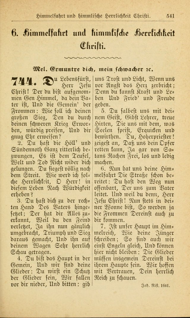 Deutsches Gesangbuch: für den Evangelisch-Lutherische Kirche in den Vereinigten Staaten herausgegen mit kirchlicher Genehmigung  page 595