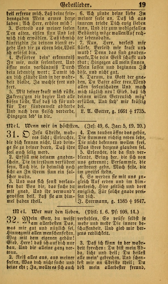 Deutsches Gesangbuch für die Evangelisch-Luterische Kirche in den Vereinigten Staaten: herausgegeben mit kirchlicher Genehmigung (22nd aufl.) page 19