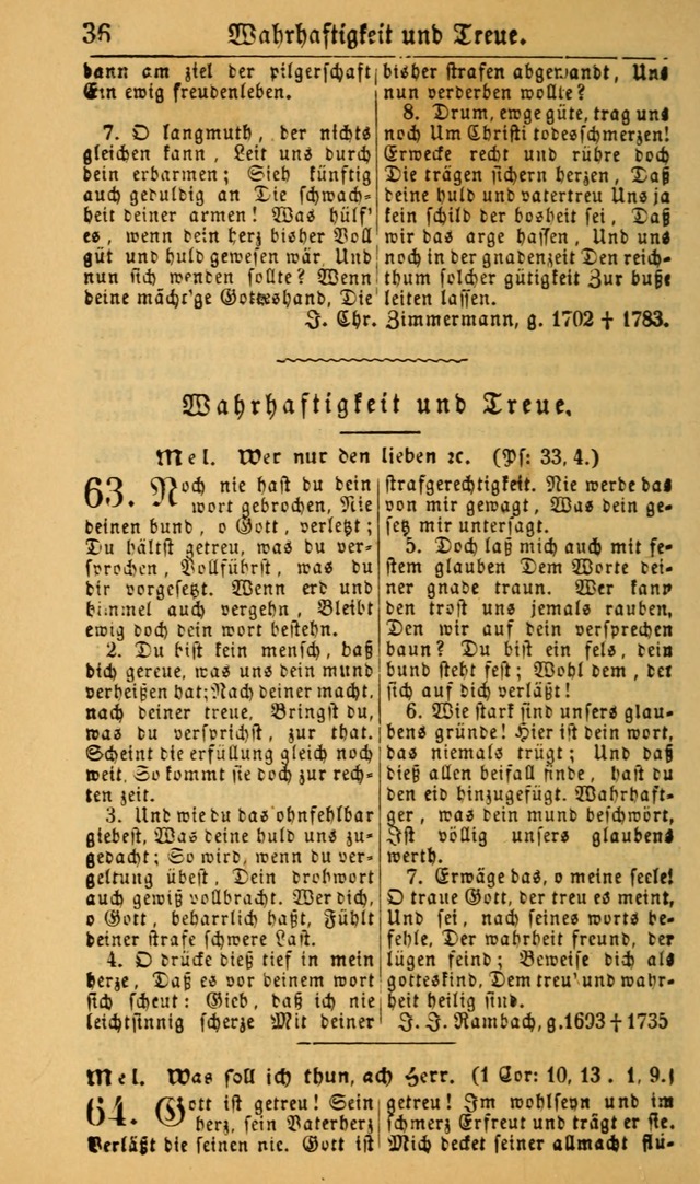 Deutsches Gesangbuch für die Evangelisch-Luterische Kirche in den Vereinigten Staaten: herausgegeben mit kirchlicher Genehmigung (22nd aufl.) page 36