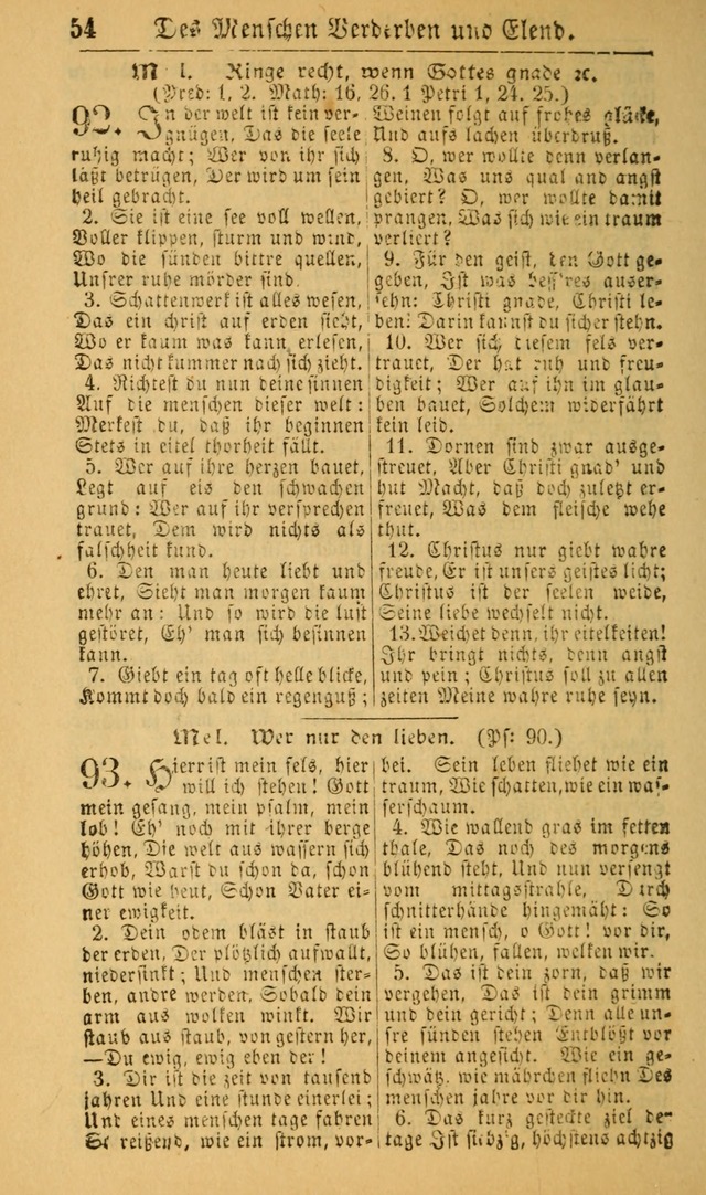 Deutsches Gesangbuch für die Evangelisch-Luterische Kirche in den Vereinigten Staaten: herausgegeben mit kirchlicher Genehmigung (22nd aufl.) page 54
