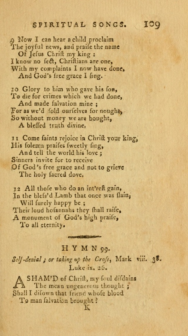 Divine Hymns, or Spiritual Songs: for the Use of Religious Assemblies and Private Christians (7th Ed. Rev.) page 116