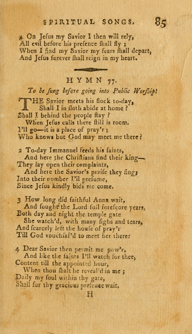 Divine Hymns, or Spiritual Songs: for the Use of Religious Assemblies and Private Christians (7th Ed. Rev.) page 92