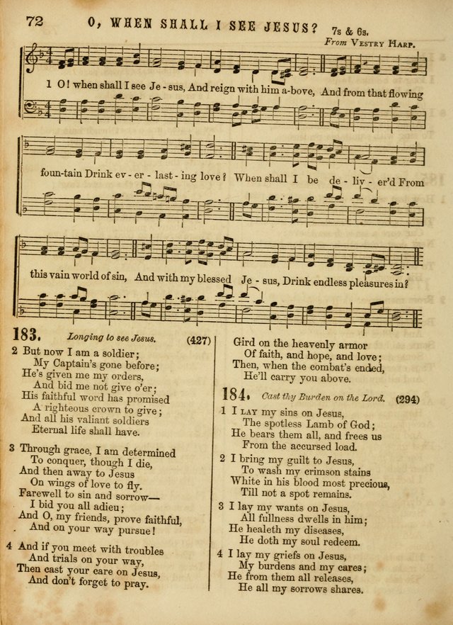 The Devotional Hymn and Tune Book: for social and public worship page 72