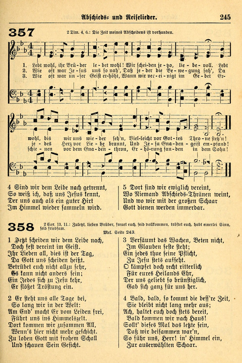 Deutsches Lieder- und Melodienbuch: mit einem Anhang englisher Lieder page 245