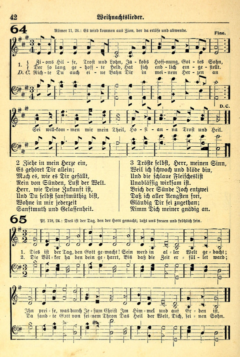 Deutsches Lieder- und Melodienbuch: mit einem Anhang englisher Lieder page 42