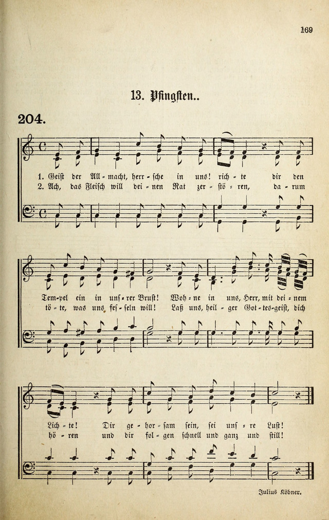 Deutsches Liederbuch: Sammlung von Chorälen und Liedern für Schule und Haus page 169