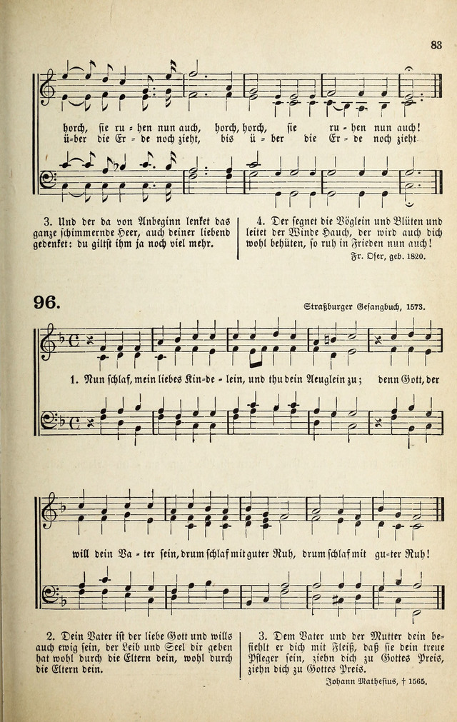 Deutsches Liederbuch: Sammlung von Chorälen und Liedern für Schule und Haus page 83