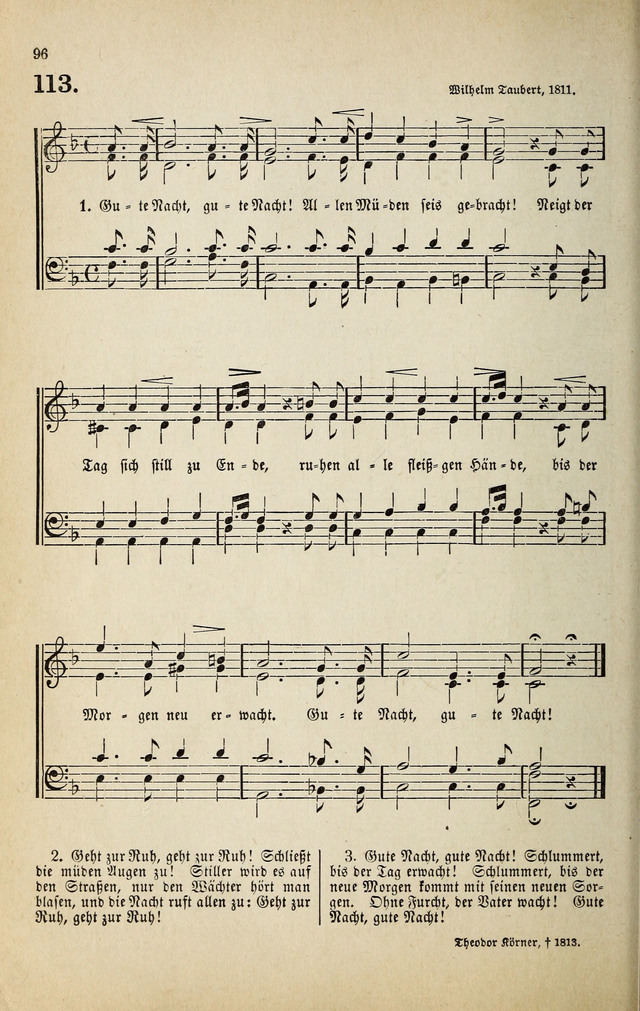 Deutsches Liederbuch: Sammlung von Chorälen und Liedern für Schule und Haus page 96