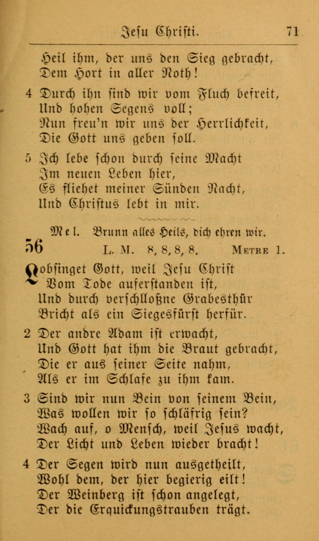 Die allgemeine Lieder-Sammlung zum privat und öffentlichen Gottes-Dienst: mit fleiß zusammengetragen (2nd Aufl.) page 71