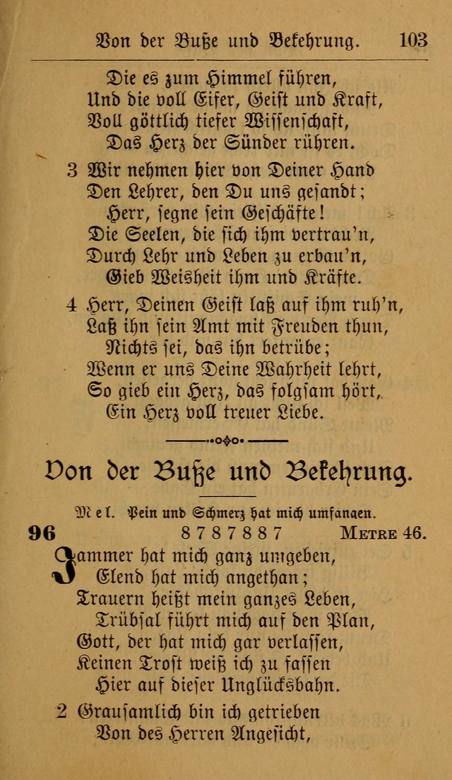 Allgemeine Lieder-Sammlung: zum Gebrauch für den privaten und öffentlichen Gottesdienst. (6th Aufl.) page 109