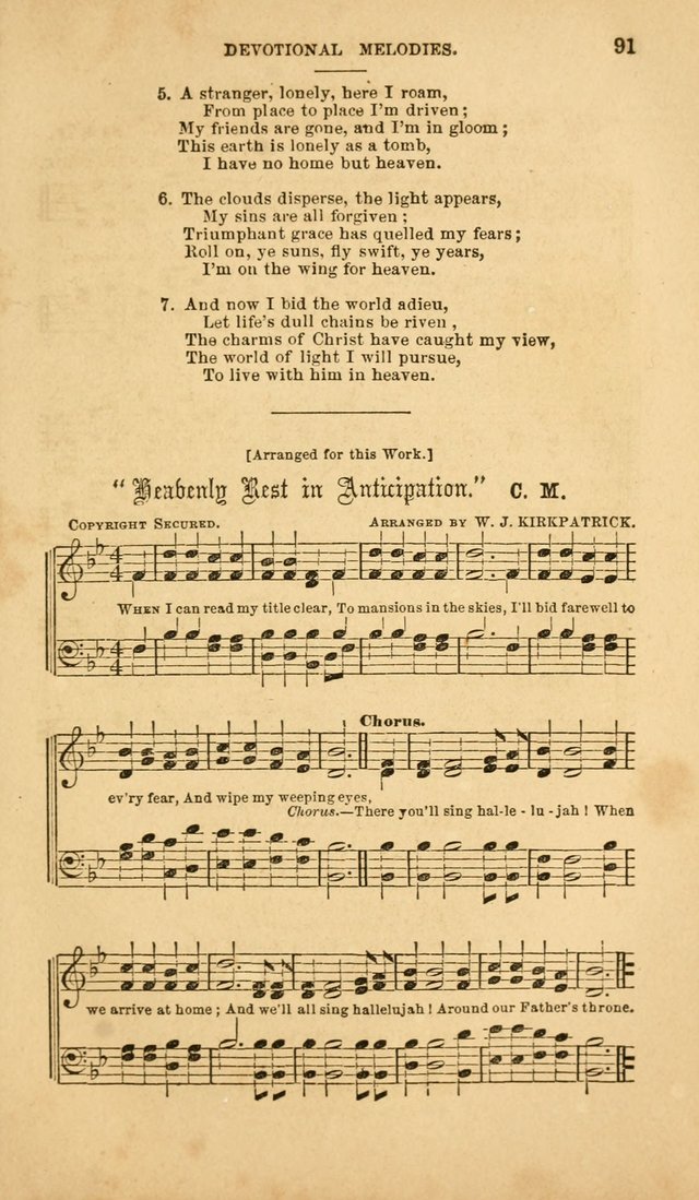 Devotional Melodies: or, a collection of original and selected tunes and hymns, designed for congregational and social worship. (2nd ed.) page 98
