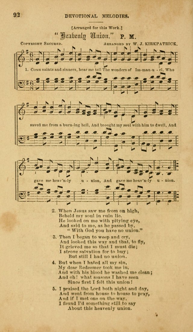 Devotional Melodies: or, a collection of original and selected tunes and hymns, designed for congregational and social worship. (2nd ed.) page 99