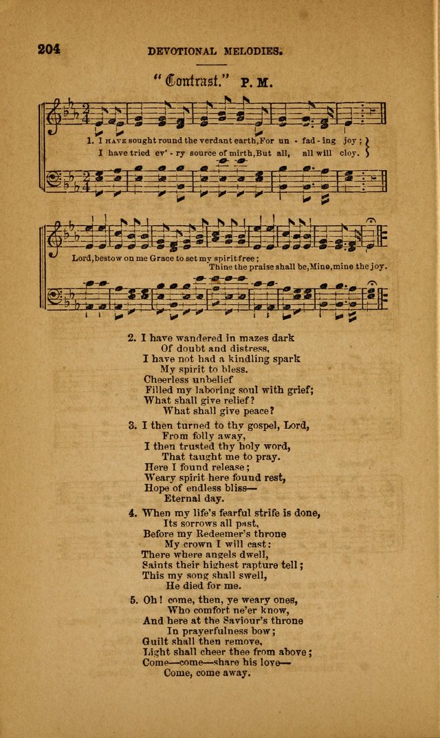 Devotional Melodies; or, a collection of original and selected tunes and hymns, designed for congregational and social worship. (3rd ed.) page 205