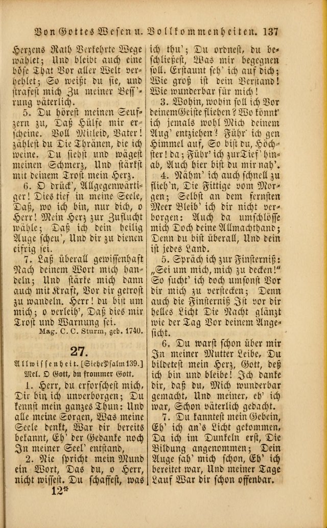 Die Psalmen Davids: nebst einer Sammlung Geistlicher lieder für Oeffentlichen und Privat-Gottesdienst page 137