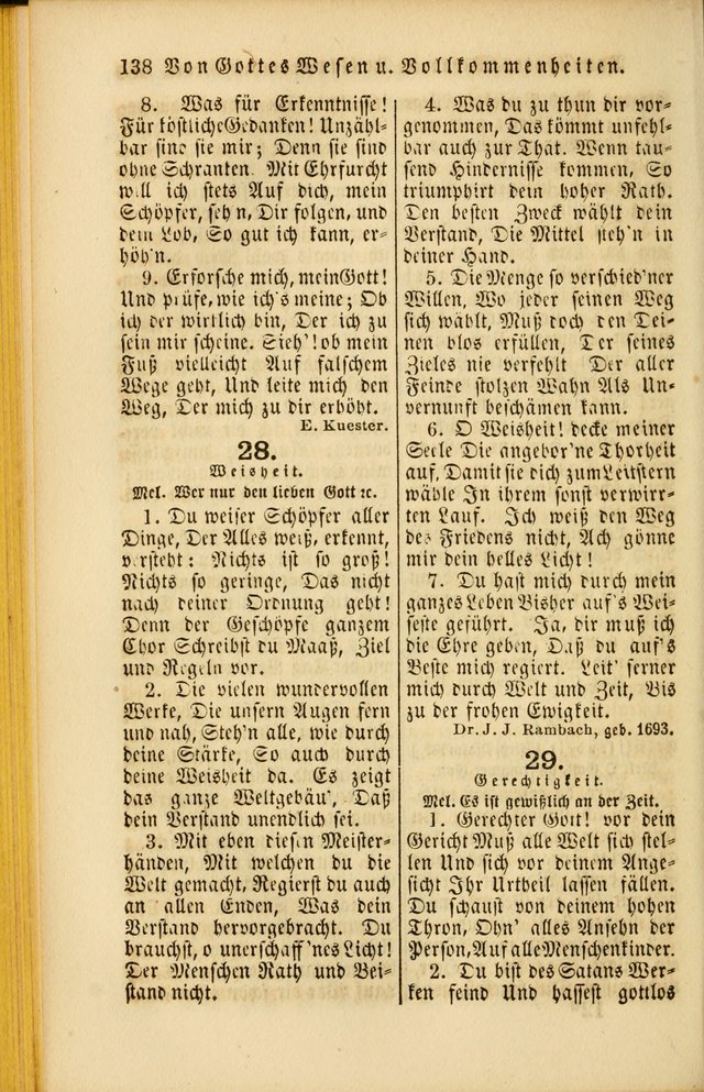 Die Psalmen Davids: nebst einer Sammlung Geistlicher lieder für Oeffentlichen und Privat-Gottesdienst page 138