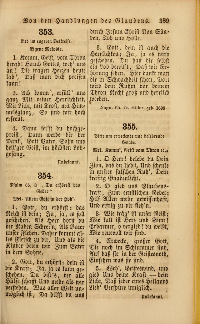Die Psalmen Davids: nebst einer Sammlung Geistlicher lieder für Oeffentlichen und Privat-Gottesdienst page 391