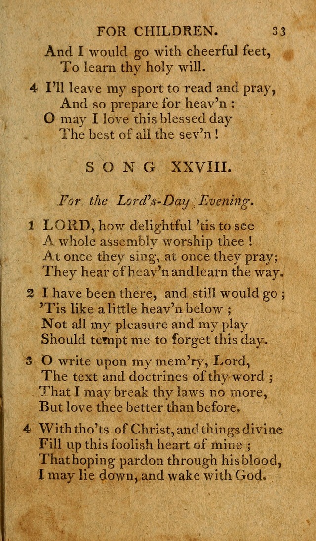 Divine Songs: attempted in easy language, for the use of children page 33