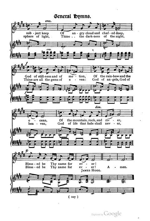 The Day School Hymn Book: with tunes (New and enlarged edition) page 107