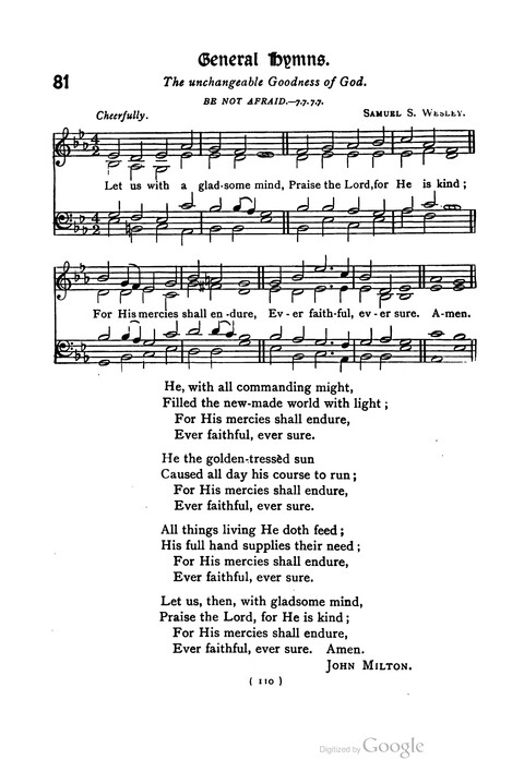 The Day School Hymn Book: with tunes (New and enlarged edition) page 110