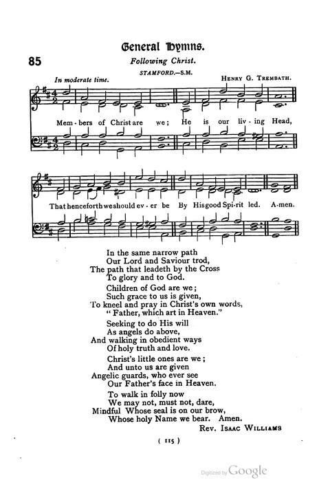 The Day School Hymn Book: with tunes (New and enlarged edition) page 115