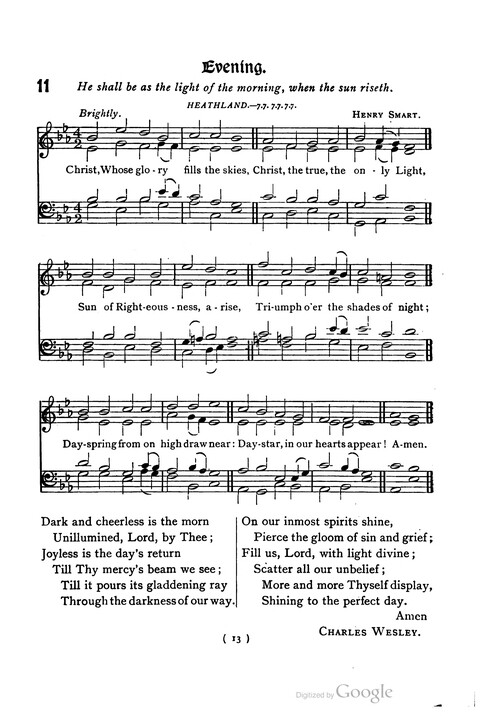 The Day School Hymn Book: with tunes (New and enlarged edition) page 13
