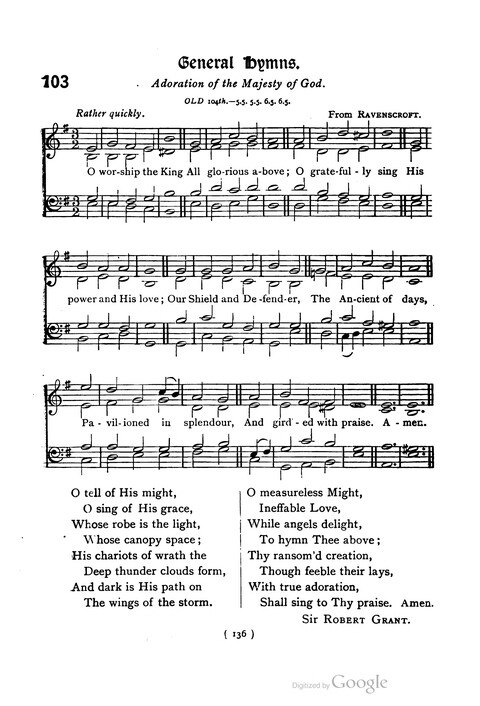 The Day School Hymn Book: with tunes (New and enlarged edition) page 136