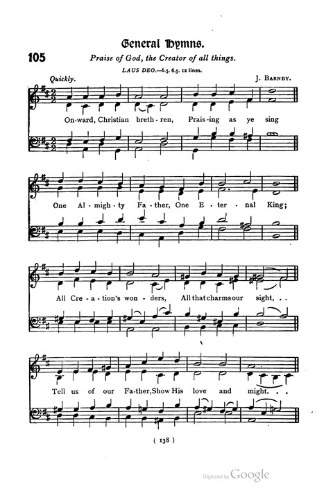 The Day School Hymn Book: with tunes (New and enlarged edition) page 138