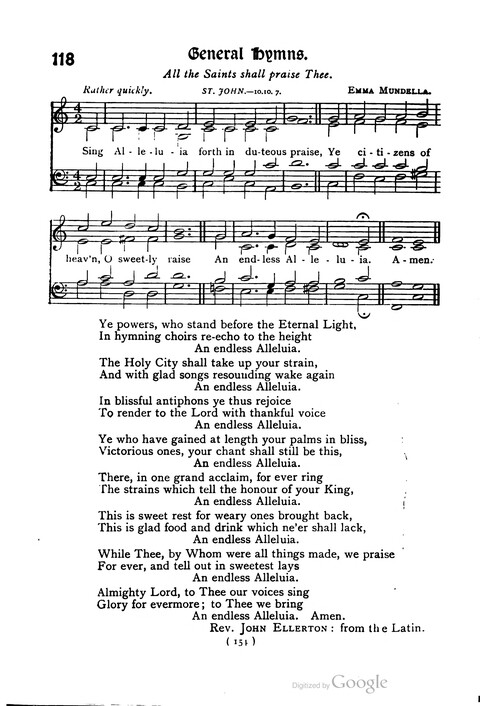 The Day School Hymn Book: with tunes (New and enlarged edition) page 154