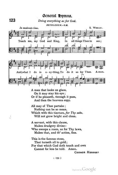 The Day School Hymn Book: with tunes (New and enlarged edition) page 159
