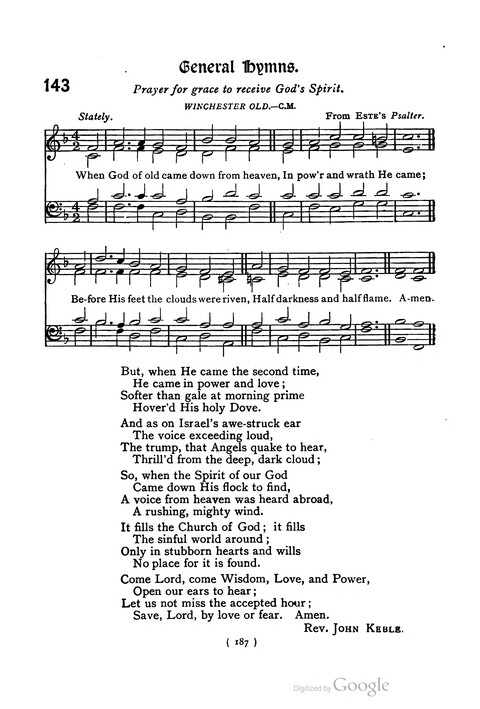 The Day School Hymn Book: with tunes (New and enlarged edition) page 187