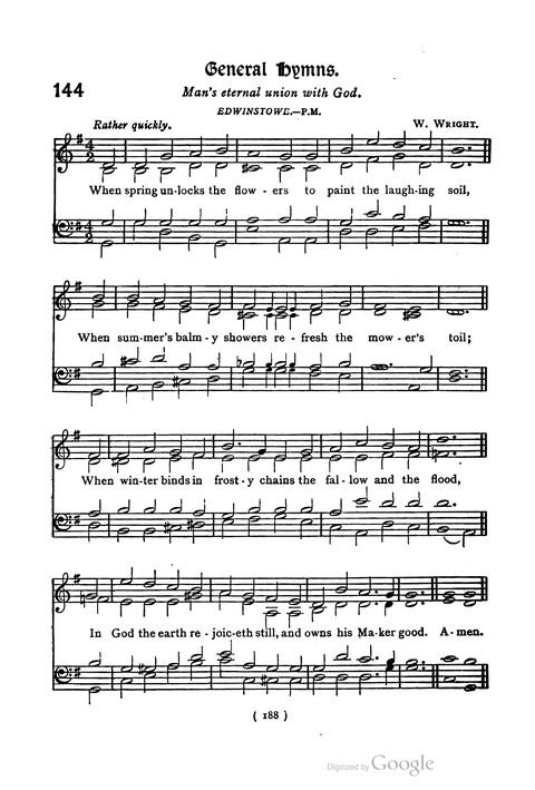 The Day School Hymn Book: with tunes (New and enlarged edition) page 188