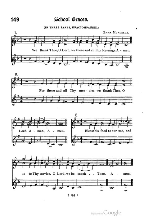 The Day School Hymn Book: with tunes (New and enlarged edition) page 195