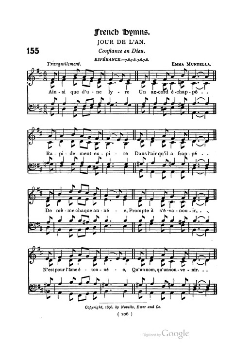 The Day School Hymn Book: with tunes (New and enlarged edition) page 206