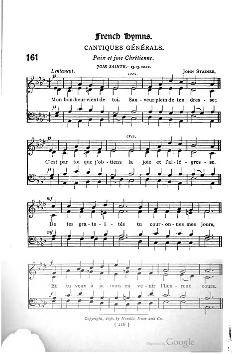 The Day School Hymn Book: with tunes (New and enlarged edition) page 216