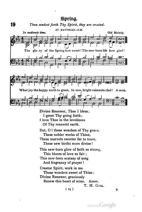 The Day School Hymn Book: with tunes (New and enlarged edition) page 23