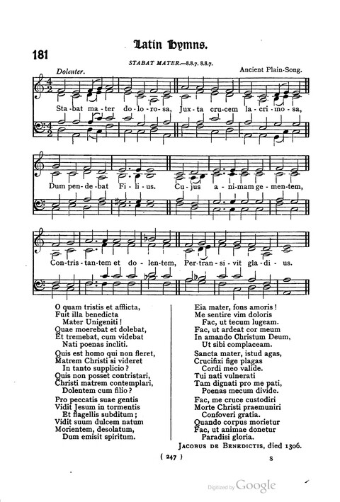 The Day School Hymn Book: with tunes (New and enlarged edition) page 247