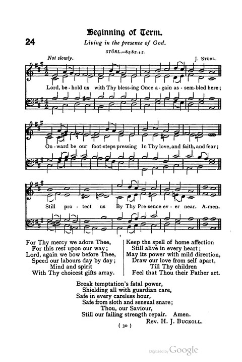 The Day School Hymn Book: with tunes (New and enlarged edition) page 30