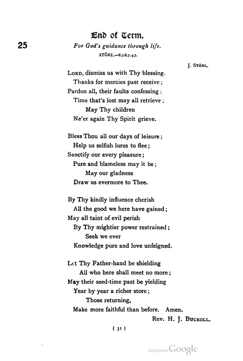 The Day School Hymn Book: with tunes (New and enlarged edition) page 31
