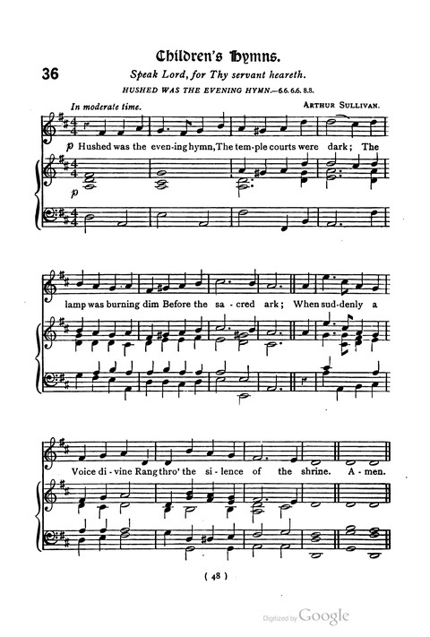 The Day School Hymn Book: with tunes (New and enlarged edition) page 48